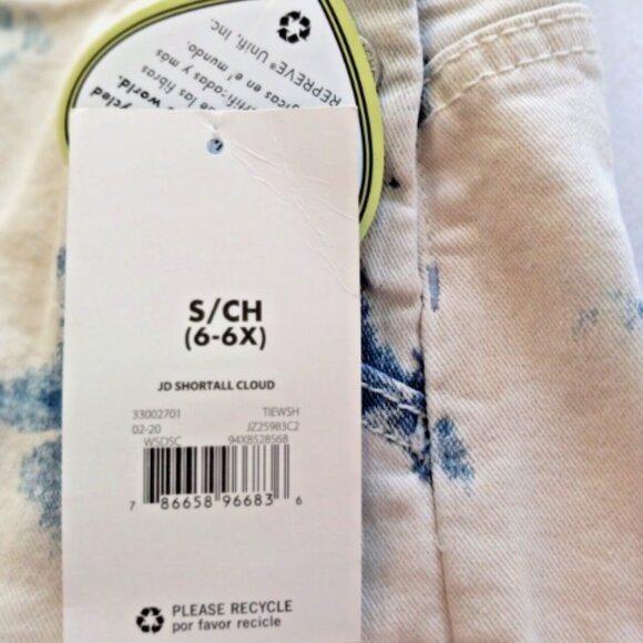 Vintage Jordache Girls Overalls Size 6-6X NEW Tie-Dye Denim Shortalls Romper - Picture 11 of 14